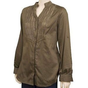 NWT Lost April V-Neck Silk Detail Dolman Blouse